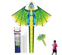 Kite - Colorful Long Tail Interactive - Large Single Line Easy to Fly Kite for Beginners, Kids, Parents, Girls, Families and Sports Activities