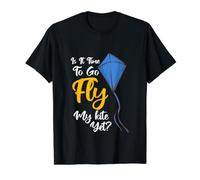 Kite Flying Lover Design for Kite Flyer - Fly My Kite Yet Value Graphic T-Shirt, Men, Black, M