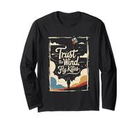 Kite Flying Trust The Wind Fly Kites Long Sleeve T-Shirt