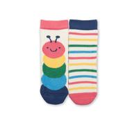 Kite Girl's Caterpillar Organic Cotton Grippy Socks Pink | Size: 6-12 m Kite Multicolor 6-12 m