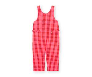 Kite Girls Organic Gingham Dungarees - 10-11 years - Pink