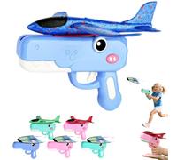 Kite Launcher, Dinosaur Airplane Launcher Toy, Thumb Ejection Kites Toy, 9'' Foam Glider Plane, Foam Rockets with Launcher for Kids, Outdoor Flying Catapult Toy Foam Glider Planes Gifts (C)