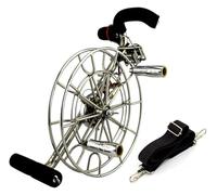 Kite Roulette, Outdoor Kite Winder, Stainless Steel Strap Wheel, Silent Brake Anti-reverse Wheel(Silvera,28cm)