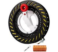 Kite String with Reel and Lock, 8.7 Inch Kite Reel Winder with 765 Yard Anti-Winding Cord, Portable String Line Spool for Outdoor, Black