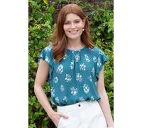 Kite Women's Fontmell Woven Blouse Bouquet Belle in Green | Size: 20 Kite Green 20