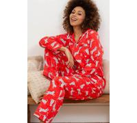 Kite Women's Haven Organic Cotton Cosy Twill Pyjamas in Red | Size: XL Kite Red XL