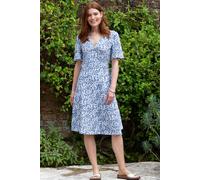 Kite Women's Highcliffe Jersey Wrap Dress Full Bloom in Navy | Size: 14 Kite Navy 14