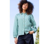Kite Women's Marshwood Flannel Check Blouse in Green | Size: 12 Kite Green 12