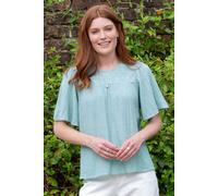 Kite Women's Netherhay Muslin Blouse Soft Aloe in Green | Size: 16 Kite Green 16