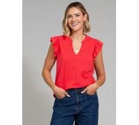 Kite Womens Organic Bramblecombe Slub Jersey Top Poppy - 8 - Red