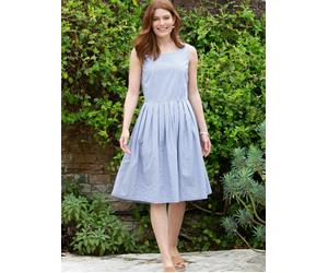 Kite Womens Organic Chesil Ticking Dress - 8 - Navy