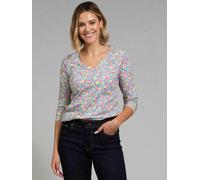 Kite Womens Organic Tarrant 3/4 Sleeve Jersey T-Shirt Born To Bloom - 10 - Multi