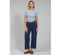 Kite Womens Organic Wareham Wide Leg Ankle Grazer Jeans Rinse Wash - 18 - Navy