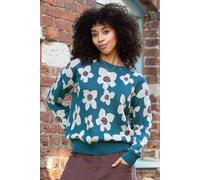 Kite Women's Paper Petals Piddletrenthide Knit Jumper in Blue | Size: XL Kite Blue XL
