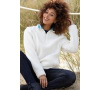 Kite Women's Purbeck 1/4 Zip Teddy Fleece Ecru in Cream | Size: Small