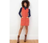Kite Women's Purewell Cord Pinafore Dress in Orange | Size: 16