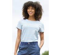 Kite Women's Tarrant Jersey T-Shirt Bluebell Stripe in Blue | Size: 20