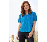 Kite Women's Tincleton Broderie Blouse in Blue | Size: Medium