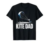 Kiteboarder Dad Ripping Ocean While Kids Watch Shore Scene T-Shirt