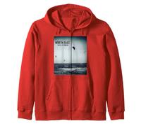 Kiteboarder Mega Loop North East Winter Storm Zip Hoodie