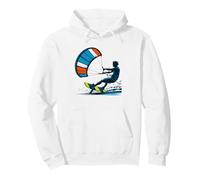 Kiteboarding Heartbeat Ekg Pulse Sport Identity Retro Pullover Hoodie