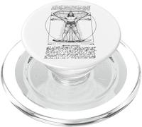 Kiteboarding Kitesurfing Vitruvian Man Leonardo Da Vinci PopSockets PopGrip for MagSafe