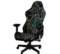 Kitegrese Printed Gaming Chair Slipcover, Cat Scratch Proof Stretchable Game Chair Cover with Arms Cover(A)