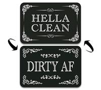Kiterest Dishwasher Magnet Clean Dirty Sign Hella Clean and Dirty Af Magnet Clean Dirty Magnet for Dishwasher