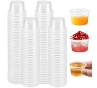 KITERI 200 Pcs Plastic Shot Glasses, 1oz/30ml Clear Shot Cups Jello Shots Reusable Drinking Tasting Cups Small Party Cup Reusable Mini Shot Glasses for Festival Drinking Jelly Cup