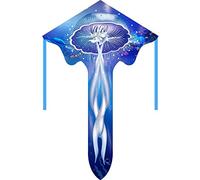 Kites for Adults Creative and Gorgeous Marine Jellyfish Kite Outdoor Large Triangle Flying Kite Toy Easy to Fly in The Breeze Gift (Size : 5.2ft+4.9ft Tail+328ft line) (5.2ft+4.9ft Tail+853ft line)