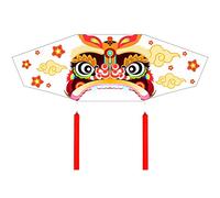 Kites for Adults Giant Chinese Style Creative Octagonal Lion Dance Kite Outdoor Beach Large Entertainment Toys with Double Tails (Size : 7.9ft+32.8ft Tail+328ft line) (7.9ft+32.8ft Tail+853ft line)