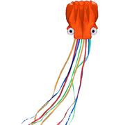 Kites for Adults Huge Creative Octopus Kite Outdoor Non-Skeleton Personalized Aerial Toys Easy to Fly in The Breeze Suitable for Parks Beaches (Color : Black B Size : 18ft) (Orange B 18ft+1640ft lin