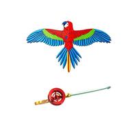 Kites for Kids Ages 4-8 Easy to Fly, Fishing Rod Kite Set with Dynamic Blue Eagle Design, Telescopic Pole for Outdoor Play, Children's Flying Toy with Adjustable Line