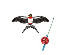 Kites for Kids Easy to Fly, Fishing Rod Kite Set with Dynamic Eagle Design, Telescopic Pole for Outdoor Play, Children's Flying Toy with Adjustable Line