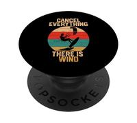 Kitesurfing Kiteboarding Cancel everything there is wind PopSockets Adhesive PopGrip