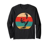 Kitesurfing Kiteboarding Vintage Style Extreme Ocean Sport Long Sleeve T-Shirt
