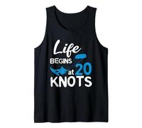 Kitesurfing Life Begins At 20 Knotes Kitesurfer Kiten Kite Tank Top
