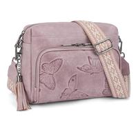 KITEVIUN Vegan Leather Crossbody Bags for Women Butterfly Crossbody Purses Lightweight Women's Shoulder Handbag with Tassel, 5-purple, 9.6"L x 3.9"W x 7.1"H (24.3cm x 9.9cm x 18.0cm), Fashion