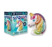 Kitfix - Sequin Art 3D - Creative Set - Craft Kit for Adults, Teenagers and Children Aged 8+ (Unicorn)