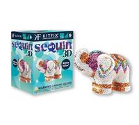 Kitfix - Sequin Art 3D Elephant - Creative Set - Craft Kit for Adults, Teenagers and Children Aged 8+ - 1121