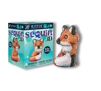 Kitfix - Sequin Art 3D Fox - Creative Set - Craft Kit for Adults, Teenagers and Children Aged 8+ - 2112