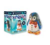 Kitfix - Sequin Art 3D Penguin - Creative Set - Craft Kit for Adults, Teenagers and Children Aged 8+ - 0503