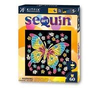 Kitfix - Sequin Art 60-20 x 20cm- Butterfly - 60min Craft Project - Craft Kit for Young Children Aged 5+ - 1325