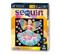 Kitfix - Sequin Art 60-20 x 20cm- Fairy Princess - 60min Craft Project - Craft Kit for Young Children Aged 5+ - 1336