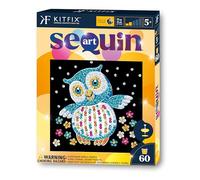 Kitfix - Sequin Art 60-20 x 20cm- Owl - 60min Craft Project - Craft Kit for Young Children Aged 5+ - 2016