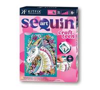 Kitfix - Sequin Art Craft Teen - Dragon - Creative Set - 21 x 28cm - Craft Kit for Children, Teenagers and Adults Aged 8+ - 2107