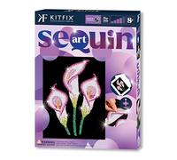 Kitfix - Sequin Art Purple - Calla Lily - Creative Set - 27 x 36cm - Craft Kit for Children, Teenagers and Adults Aged 8+ - 1938
