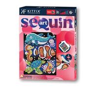 Kitfix - Sequin Art Red - Aqua Buddies - Creative Set - 21 x 28cm - Craft Kit for Children and Adults Aged 6+ - 2417