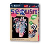 Kitfix - Sequin Art Red ECO - Ballet Shoes - 21 x 28cm - Creative Set - Craft Kit for Children and Adults Aged 8+ - 21 x 28cm - 2319