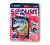 Kitfix - Sequin Art Red - Stardust Unicorn - Creative Set - 21 x 28cm - Craft Kit for Children and Adults Aged 6+ - 2202